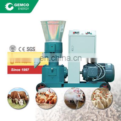 GEMCO Factory price grass alfalfa fish chicken cattle rabbit animal feed pellet maker poultry feed pellet making machine