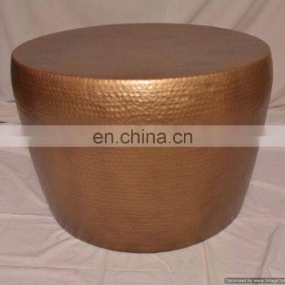 golden powder coated hammered coffee table