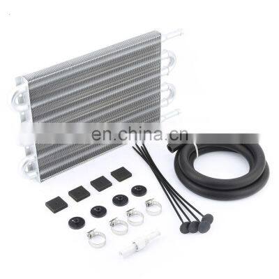 Universal 6 Row Aluminum Transmission Oil Cooler completely kit