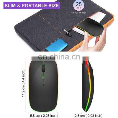 Mouse Inalambrico Ultra-Thin Rechargeable Colorful 2.4Ghz Optical Computer Wireless Gaming Mouse photo-5