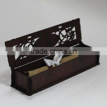 2016 Hot Sale Creative Ideal Laser Cut Wooden Box Vintage Wedding Invitation
