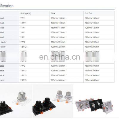 Adjustable Dimmable Rotating Spot Down Light Recessed Ceiling Round Spotlight COB LED Spotlight Downlight photo-3
