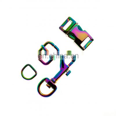 Bulk stainless steel bracelet clasp Metal Side Quick Release Curved Paracord shackle Adjustment buckles