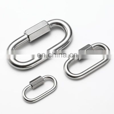 JRSGS Quick Chain Link Chain Connecting Link Curt Threaded Stainless Steel Quick Link / Snap Hook