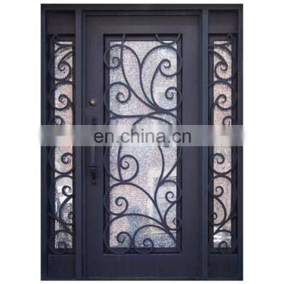 Cheap Price Modern Safety Main Entrance Waterproof Wrought Iron Grill Single Security Gate Door Design