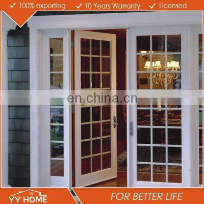 YY Home Australia Standard Double Glass Aluminium French Door in White Powder Coating Color