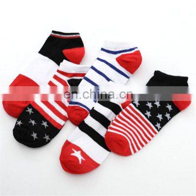 Wholesale Full Cotton 100 Styles High Quality Low Cut socks Colorful Summer stripe Stars Unisex Women Men Short Ankle Socks