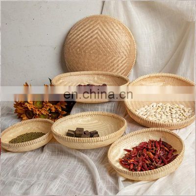 Set Bamboo Storage Basket Fruit Basket Hand woven basket home decor housewarming gift