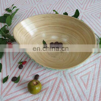 Бамбуковая салатница, миска для попкорна, детская миска, антиквариат для декора, новый подарок для дома photo-5