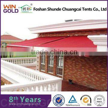 High-protected half cassette retractable arm awning