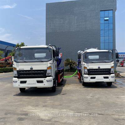 6-wheeled heavy-duty Sewage Suction Truck with a capacity of 10000L