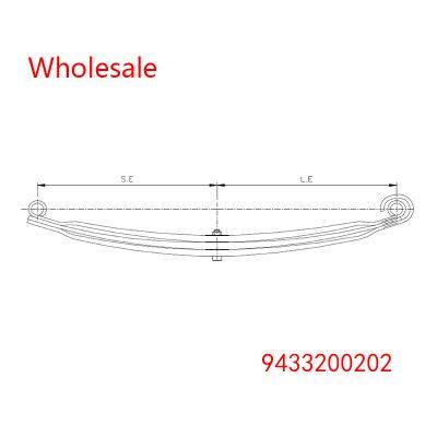 9433200202 Heavy Duty Vehicle Front Axle Wheel Parabolic Spring Arm Wholesale For Mercedes Benz