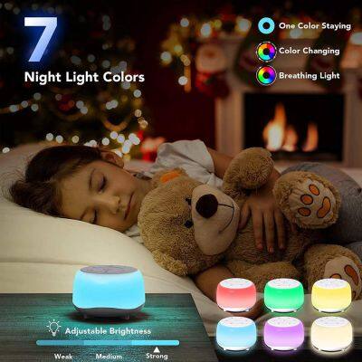 Desktop White Noise Machine Sleep Sound Machine for Baby Sleep Soother With 7 Colors Night Lights Easy to Carry photo-4