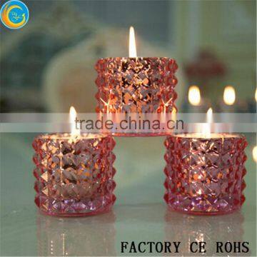cylinder crystal glass candle jar /glass votive candle holder/mercury glass container 100% on-time shipment protection
