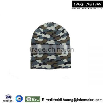 Best Seller Acrylic Knitted Beanie Hat With Camouflage Pattern