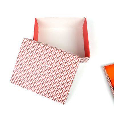 High Quality Luxury Strong Custom Orange Shoes Packaging Box with Your Logo for Shoes