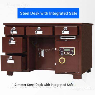 Durable Locking Desk With Integrated Cash Safe – Password + Master Key + Emergency Keyhole, Heavy Duty for Commercial Use photo-3