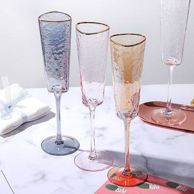Champagne Wine Glasses for Wedding Dining and Hotel Elegant Crystal Wine Glasses for Celebrations Hand Blown Long Stem Glass photo-4