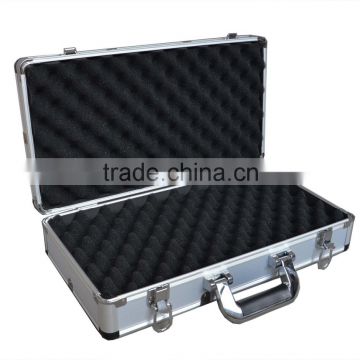 Sliver Aluminum Short Hand Gun Hard Locking Case