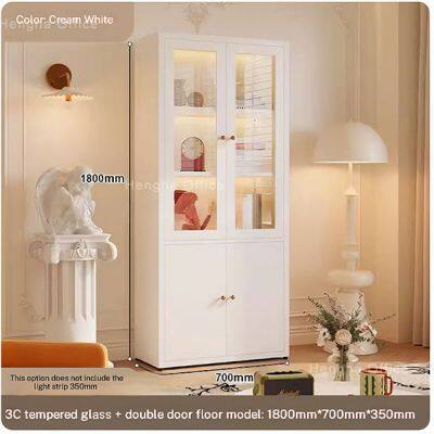 Modular Metal Glass Cabinet | With Adjustable Shelves & 3C Certified Tempered Glass | for Office Storage photo-4
