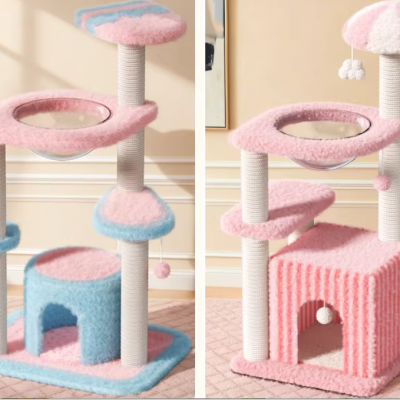Sturdy Cat Tree With Sisal-Covered Scratching Posts for Indoor Cats