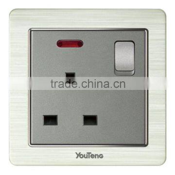 13A british socket, wall switch and socket european electrical switch socket