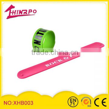 Custom silicone slap bands slap bracelet sport wristband