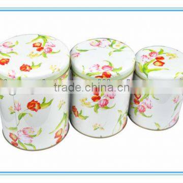 Dongguan wholesale round tea tin box set tin box set manufacturer