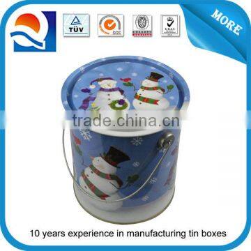 Metal tin wholesale bucket tin box with handle