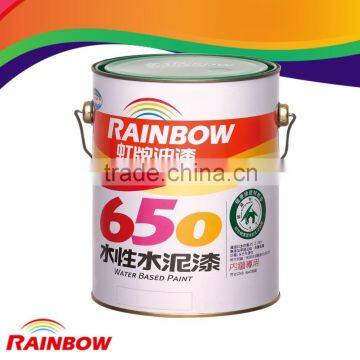 Environmental interior decorative wall coating with water base matt cement paint