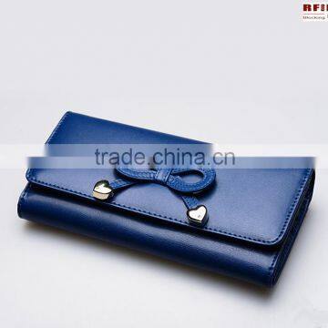 RFID Blocking Genuine Leather security Women Wallet Ladies Purse