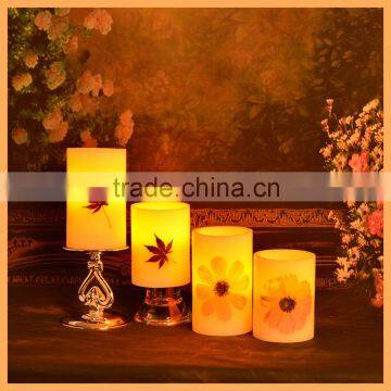 Embedded Maple and Flower Flameless Led Candle Light photo-2