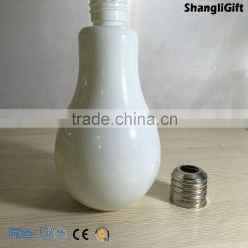 Large White Bulb Shape Glass Vase