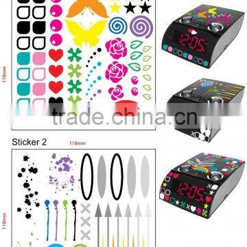 Colourful Printing Avante LED Digital Turning Alarm Clock Radio photo-3