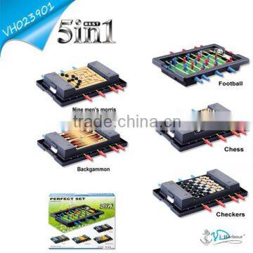 Hot selling Football Table Game and International Chess Game 5 in 1