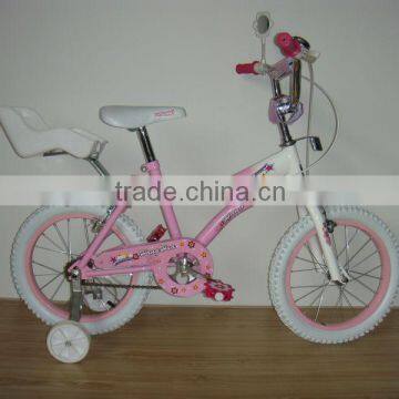 HH-K1640 16 inch pink best price children bicycle with baby seat