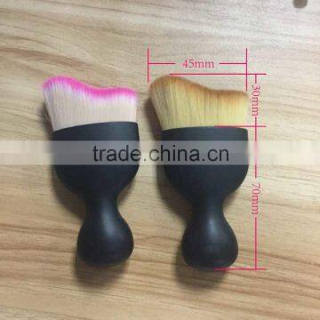 Newest! mini waved shape brush with matte handle