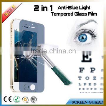 Anti blue light tempered glass screen protector for iphone 5/5s SE,protect your eyes