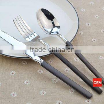 Black Stainless steel Cutlery set Colored Flatware set of Restaurant or Hotel