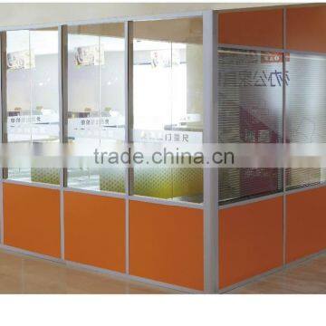 Decorative Glass Partition Wall with Aluminium Frame