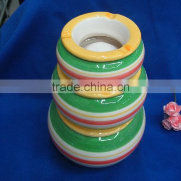 Professional customize various hand painting dolomite ceramic ashtray