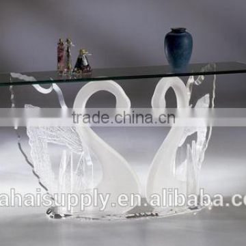 Swan upscale elegant acrylic wedding dining table coffee table