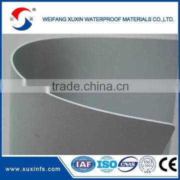 1.5mm thickness Light grey color the pvc waterproofing plastic membrane For roof garden use