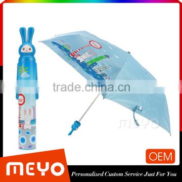 Custom Logo Painting Rabbit Cartoon Design Umbrella For Kids