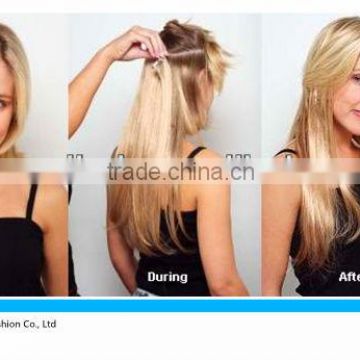 hot sell high quality blonde clip in hair extensions