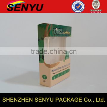 Chinese manufacturing packaging box PVC window paper box for earphone