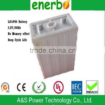 Power lithium battery 3.2V 100Ah LiFePO4 battery with OEM/ODM available