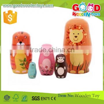 5pcs Traditional Hand Painted Wooden Matryoshka Russian Nesting Dolls