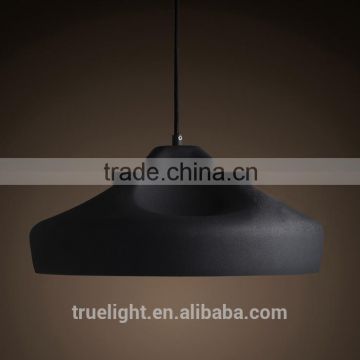 60W iron black big pendant lamp with one light for home decor china supplier