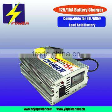 Factory lead acid/GEL/AGM 12V/24V/15A battery charger